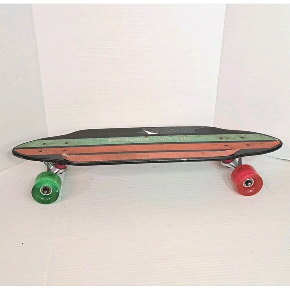 Kryptonics Skateboard Wood Red & Green Translucent Wheels Hawaiian Themed 26" - Picture 7 of 9